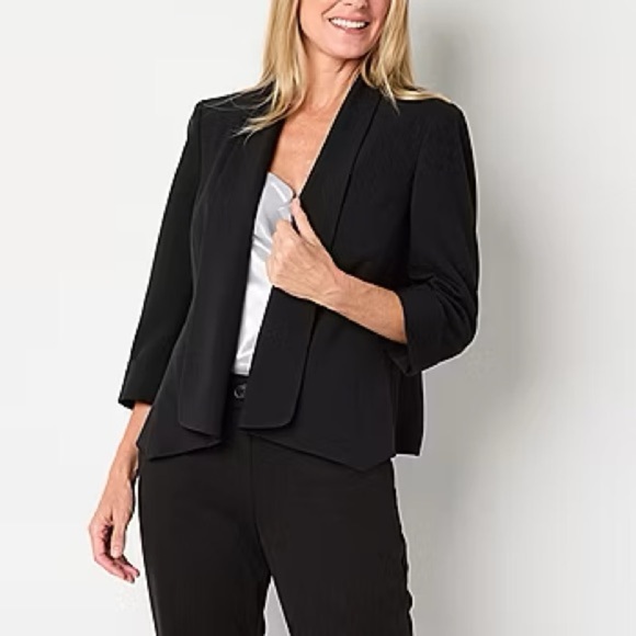 Evan Picone Jackets & Blazers - Black Label by Evan-Picone Womens Regular Fit Suit Jacket Black Size 14